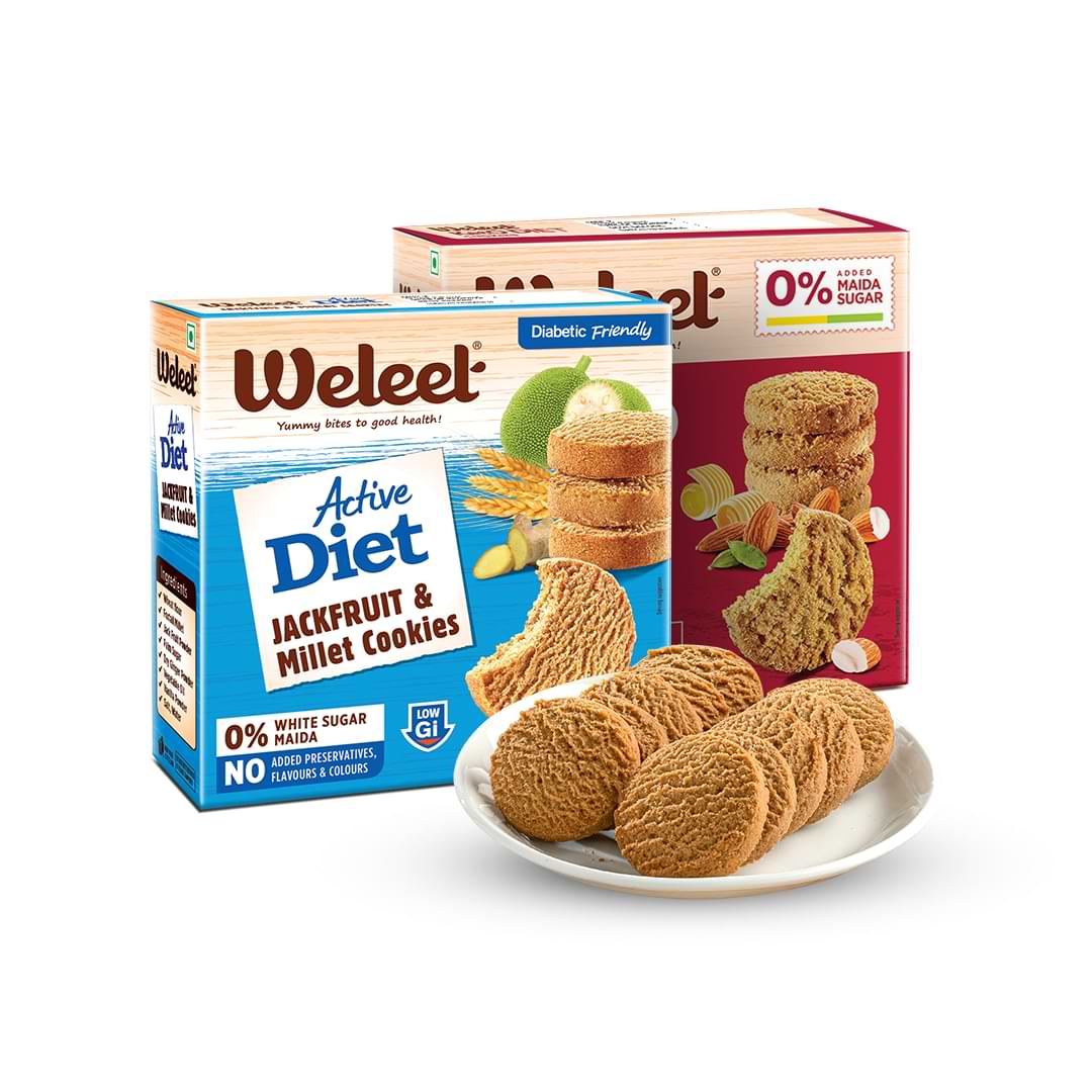 Keto Diet and Jackfruit & Millet Healthy Digestive Cookies (270g eac