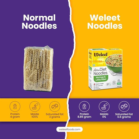 weleet noodle comparison with normal noodles