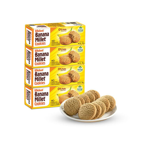 weleet banana millet cookies pack of 4