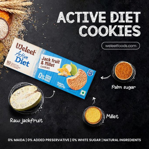 active diet jackfruit & millet cookies