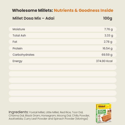 Millet Dosa Mix –  Adai & Carrot  | (200g each)