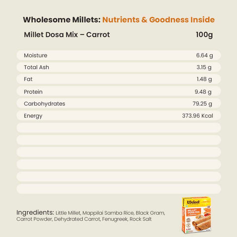 Millet Dosa Mix –  Adai & Carrot  | (200g each)