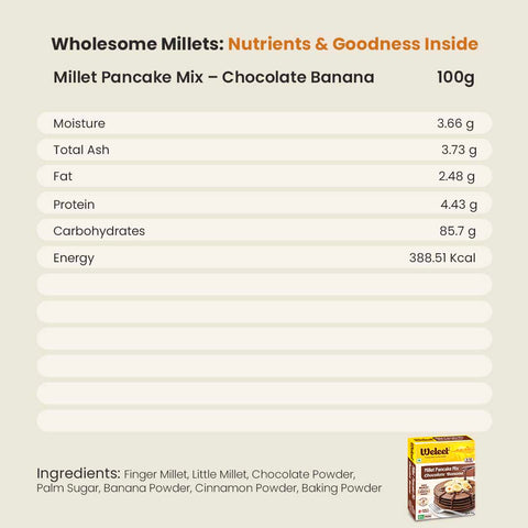 Millet Pancake Mix – Chocolate Banana | 200g