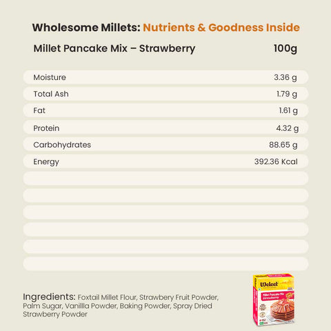 Millet Pancake Mix – Strawberry  | 200g