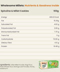 spirulina and millet cookie nutrients table