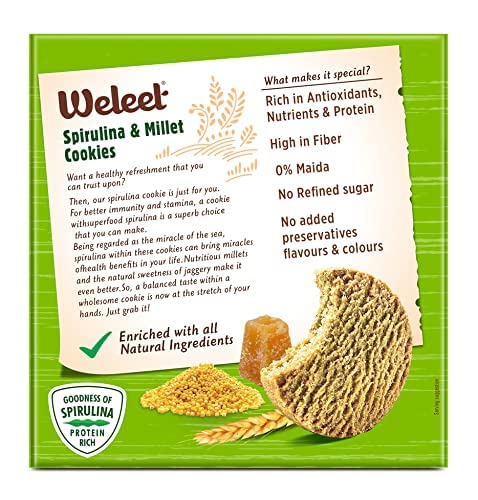Spirulina & Millet Digestive Healthy Cookies | 270g