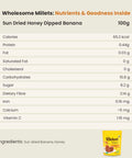 nutrients table of sun dried honey banana 