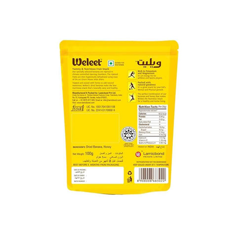Sun Dried Honey Dipped Banana – Pack of 4 | 400g