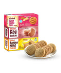 image shows the 3 pack combo of weleet sweet potato, ragi, banana millet cookies